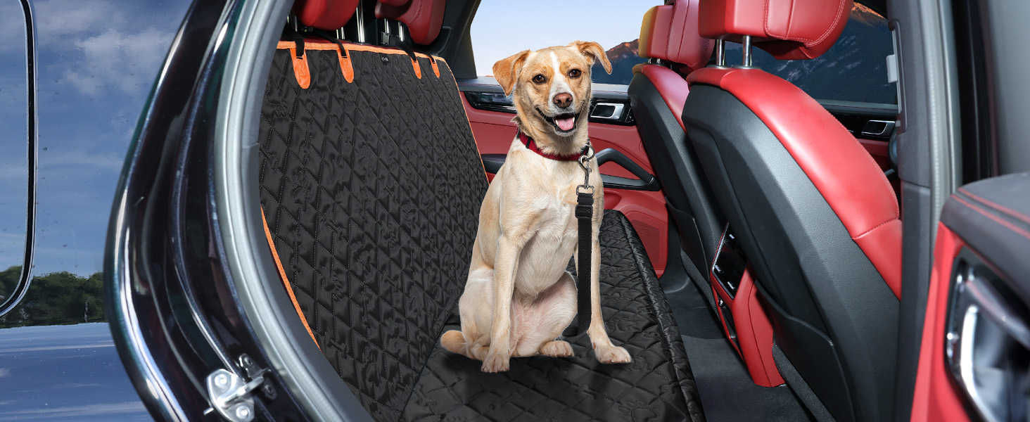 Захисний чохол на сидіння автомобіля для собак KYG, з ременем безпеки, водовідштовхуючий, зносостійкий, 132x58x46 см, підходить для більшості авто, вантажівок та позашляховиків