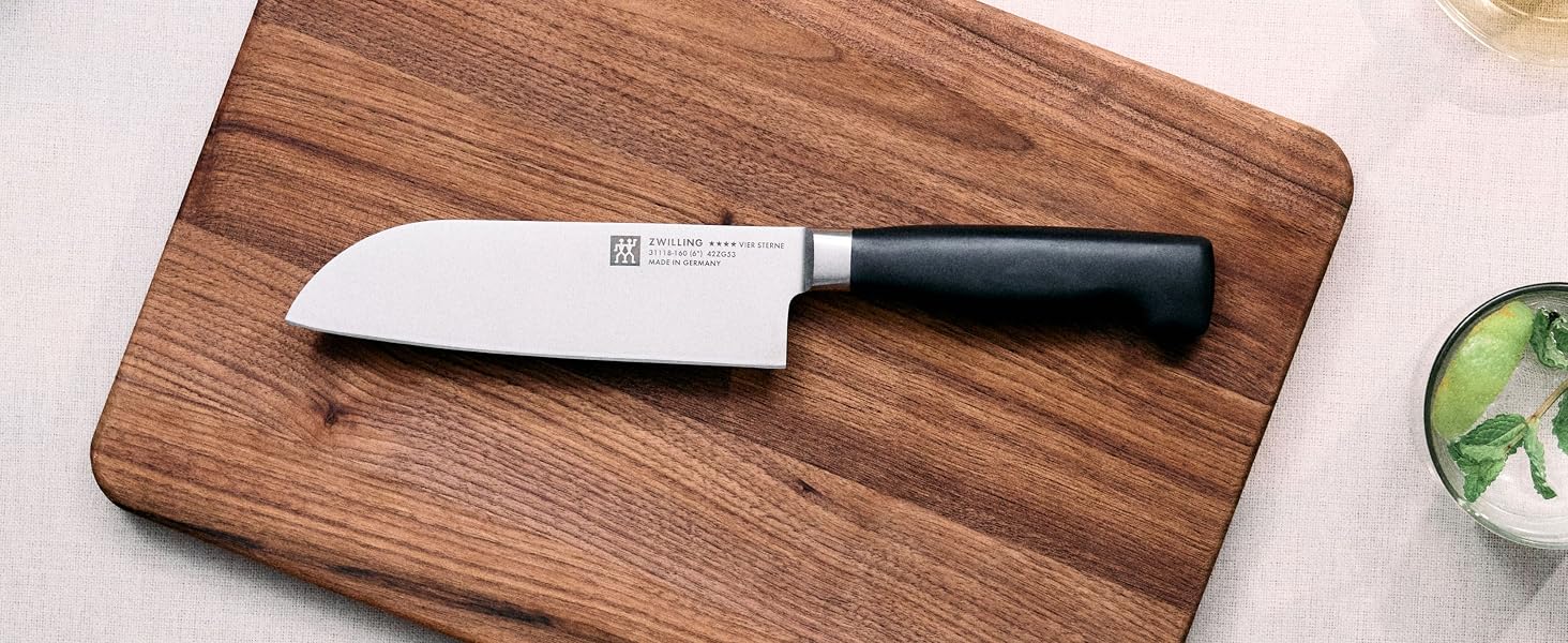 Професійний ніж Сантоку ZWILLING Professional S, нержавіюча сталь, 16 см, чорний