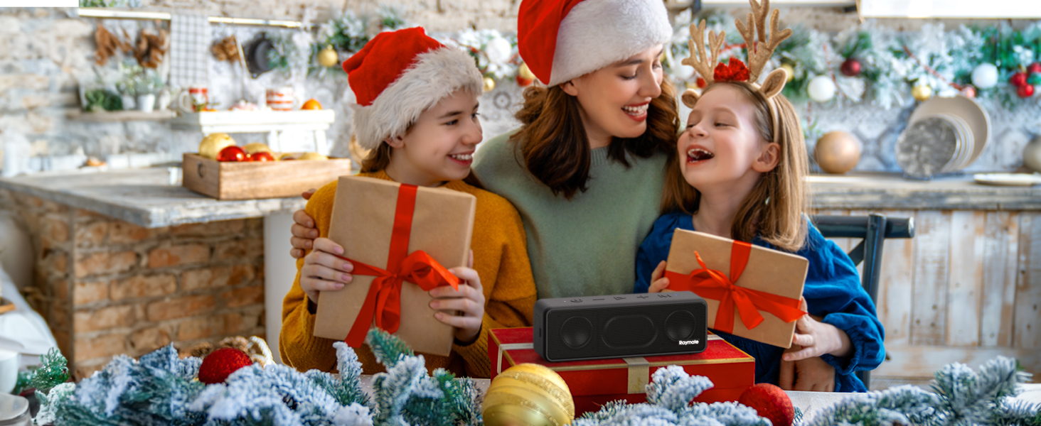Raymate Bluetooth Портативна Колонка з Подвійним Басом 20W, IPX7 Водонепроникна, TWS, 15 годин, для дому та на вулицю (червона)