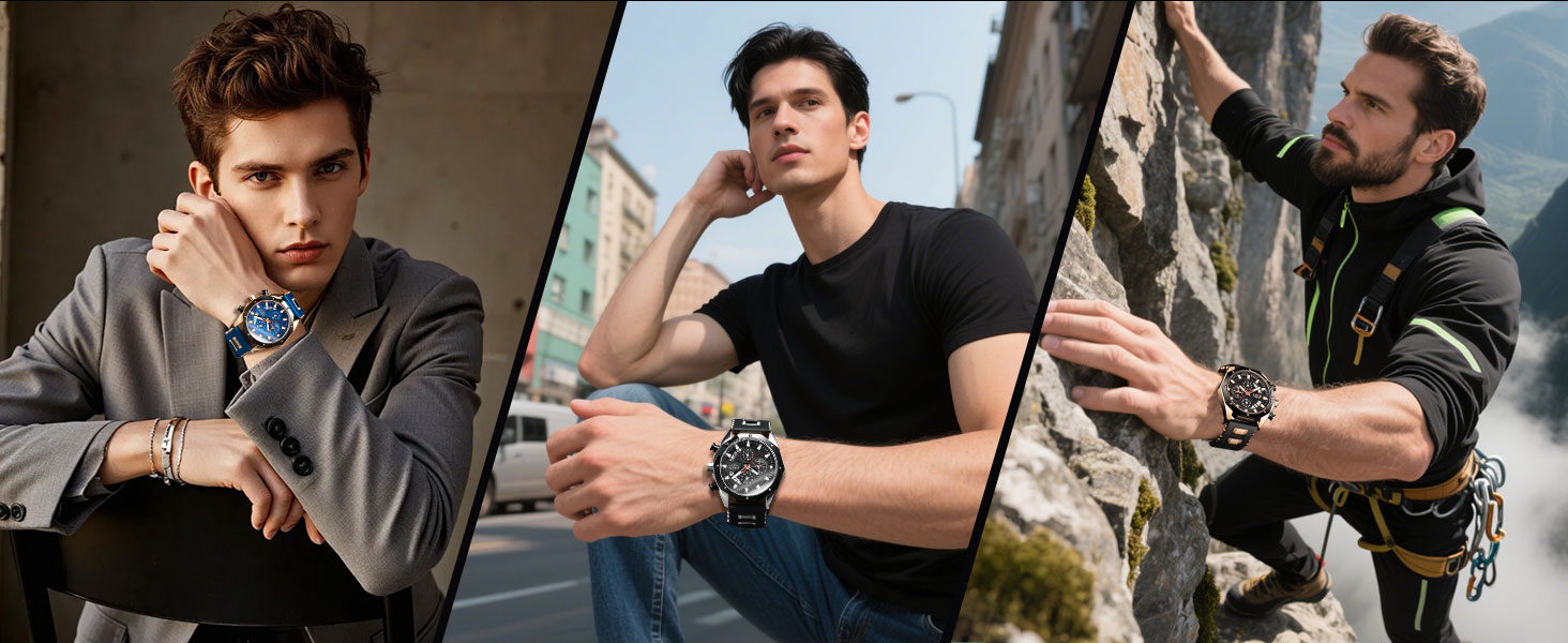 Годинник чоловічий LIGE з датою, кварцовий, аналоговий, водонепроникний, ретро-дизайн, хронограф, чорний силіконовий ремінець, вінтажний годинник, подарунок для чоловіків