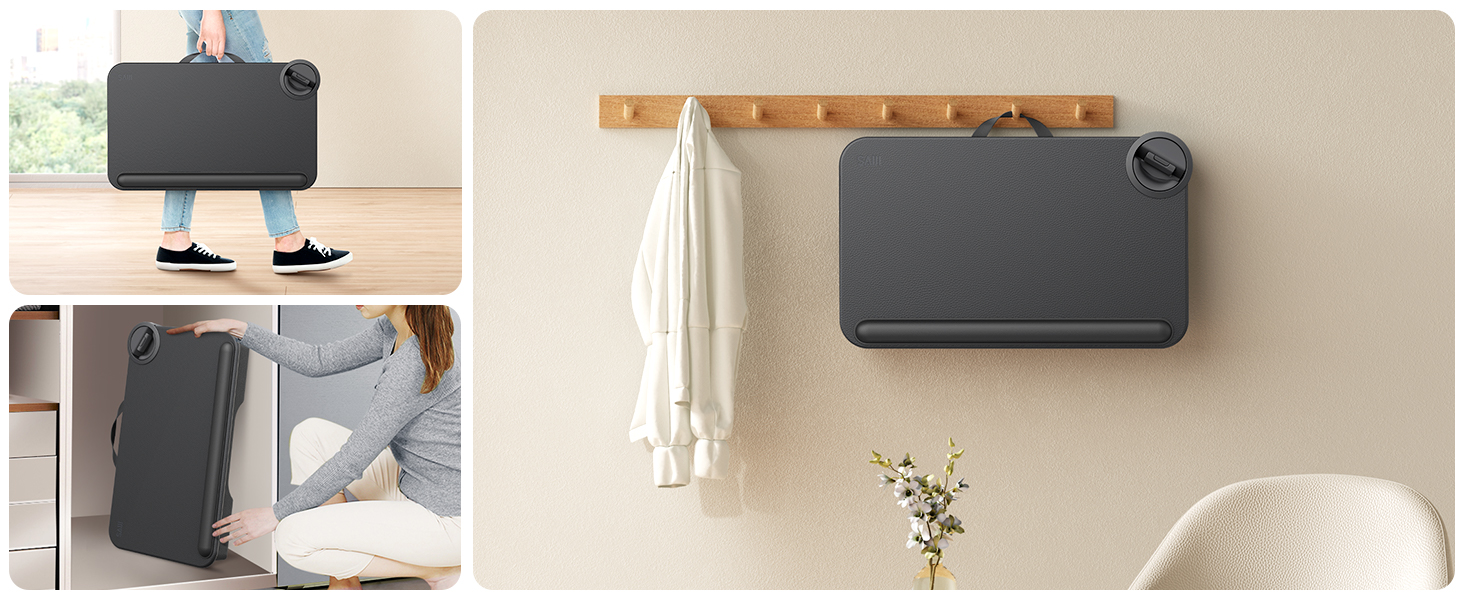 Підставка для ноутбука SAIJI з підставкою для телефону та ящиком, для роботи в ліжку/на дивані, до 17