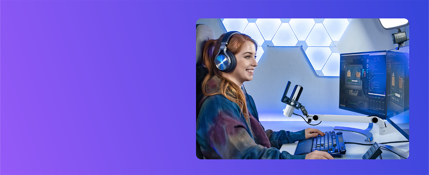 Elgato Wave Mic Arm LP White - Мікрофонна стійка Elgato Wave LP White для подкастів, стрімінгу та геймінгу