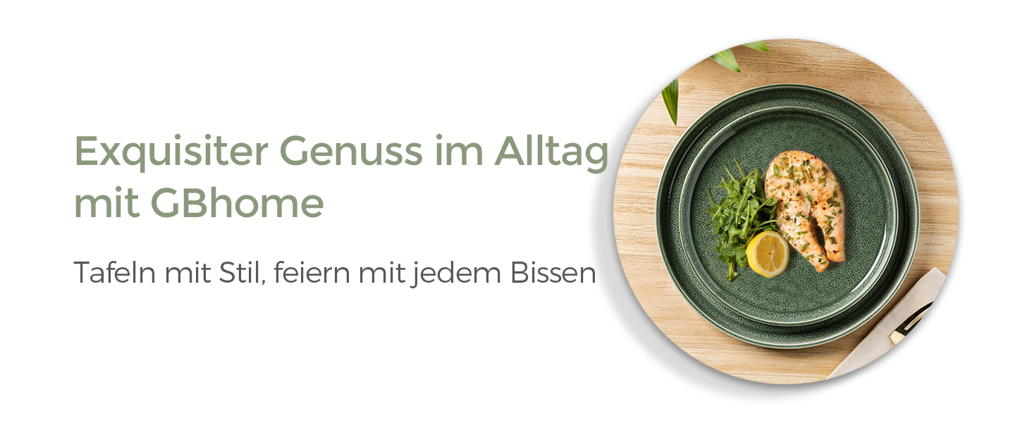 Набір посуду GBhome з каменю, 18 предметів, ручна робота, для 6 осіб, стійкий до миття в посудомийній машині та мікрохвильовій печі, набір тарілок та мисок