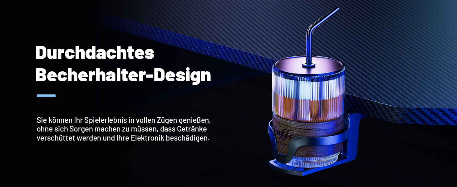 Ігровий стіл HLONONE з LED-підсвіткою, комп'ютерний стіл для геймерів 120 x 60 см, чорний