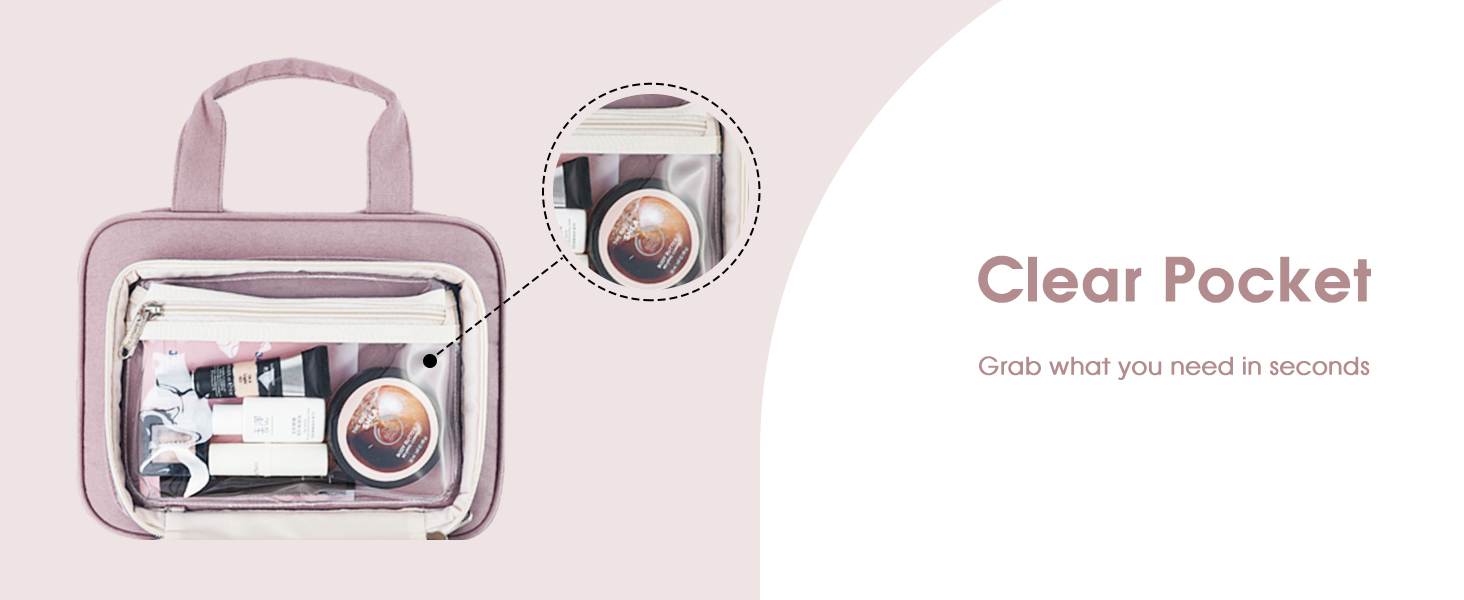 Велика косметичка для жінок Kulturtasche Damen Gross, дорожня косметичка, сумочка для макіяжу, валізка для туалетних речей (Бежевий фламінго)