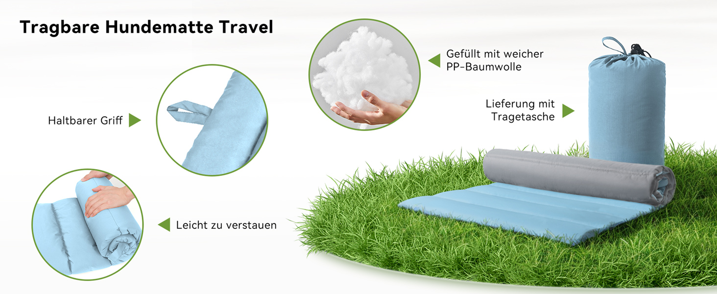 Водонепроникний килимок для собак Western Home: зручний, портативний, 110x68 см (Блакитний)