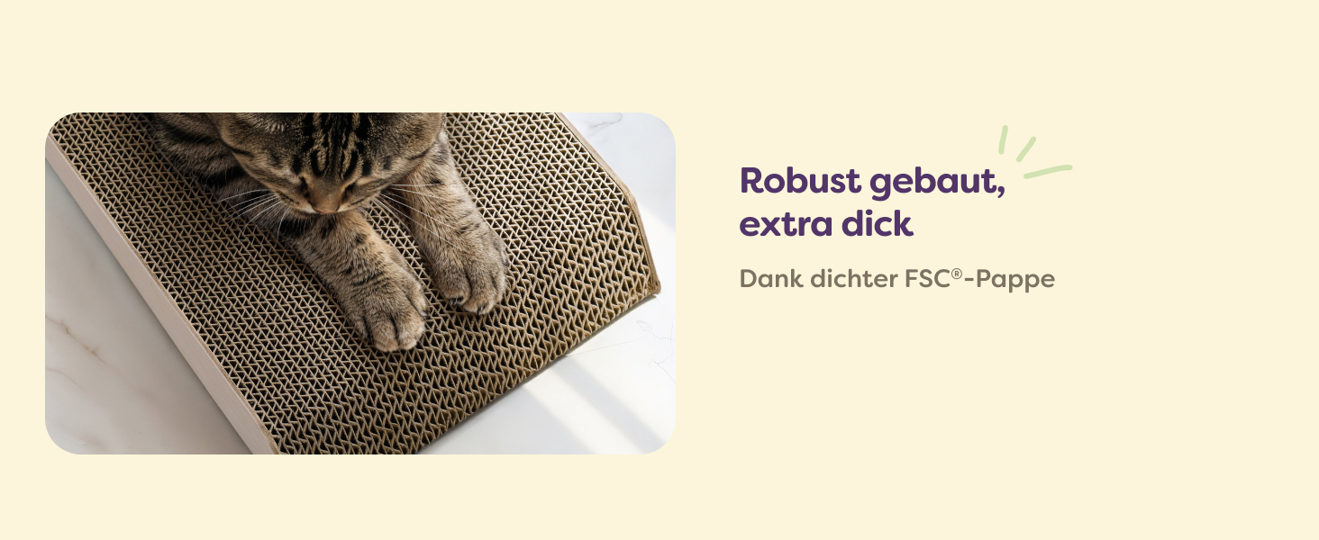 Кігтеточка для котів 3 в 1 XXL, 75 см – Міцний картон для догляду за кігтями, до 2 років використання, економія місця, захист меблів (Mountain), білий