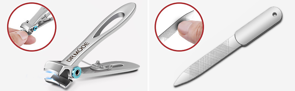 Набір кусачок для нігтів DRMODE Profi: професійні кусачки для кутикули, щипчики для нігтів для літніх людей та людей з товстими, врослими нігтями (1 шт)