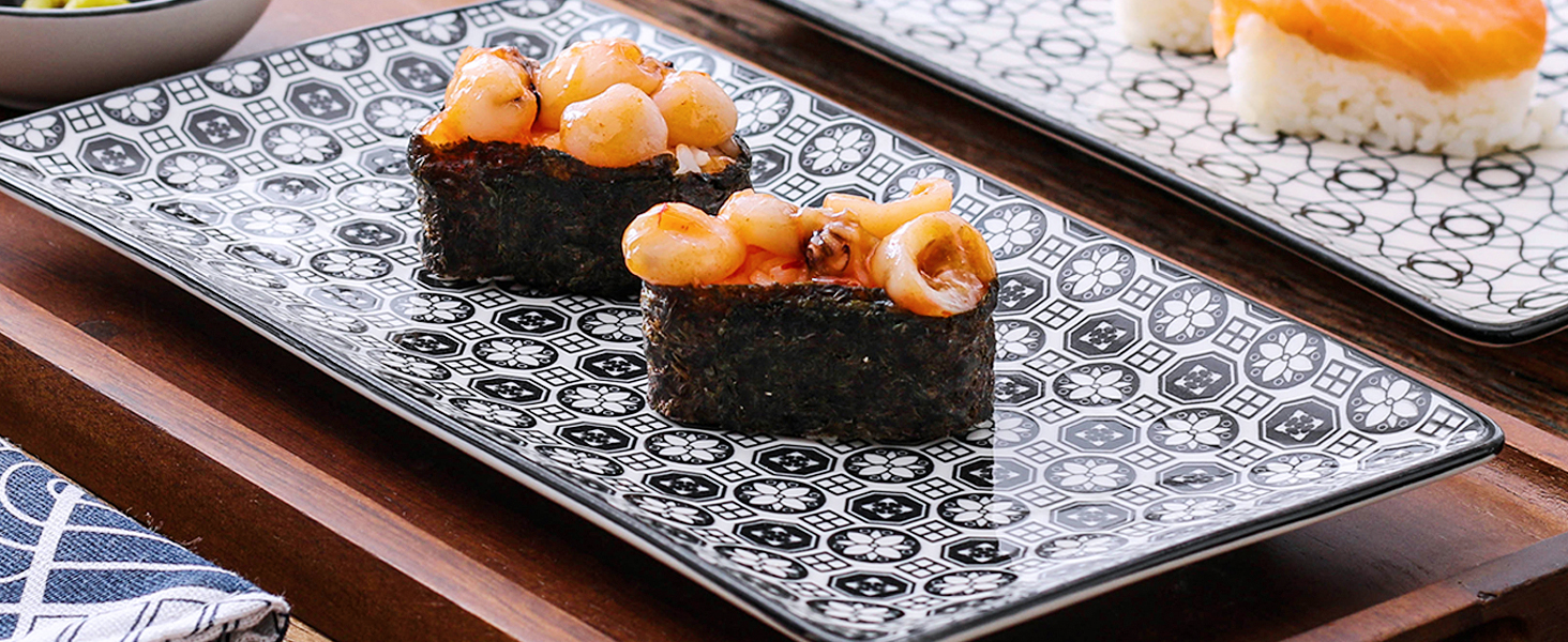 Набір посуду Vancasso HARUKA Sushi Set: 6 предметів для суші (2 особи), порцеляна, Японія