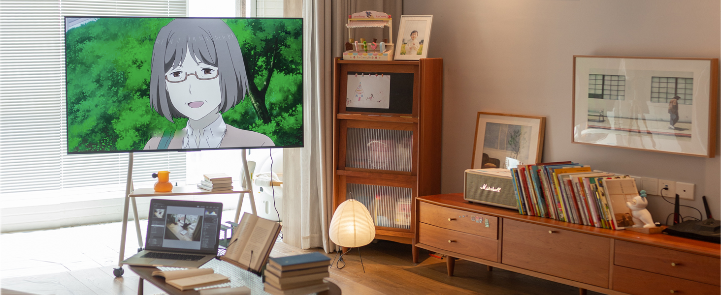 Підставка для телевізора FITUEYES Collector, роликова, для 55-78 дюймів, до 45 кг, регульована висота, чорна