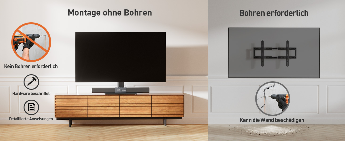 Підставка для телевізора Perlegear: поворотна, для OLED/LCD/LED, 26-60 дюймів, до 40 кг, VESA 400x400 мм, регулювання висоти