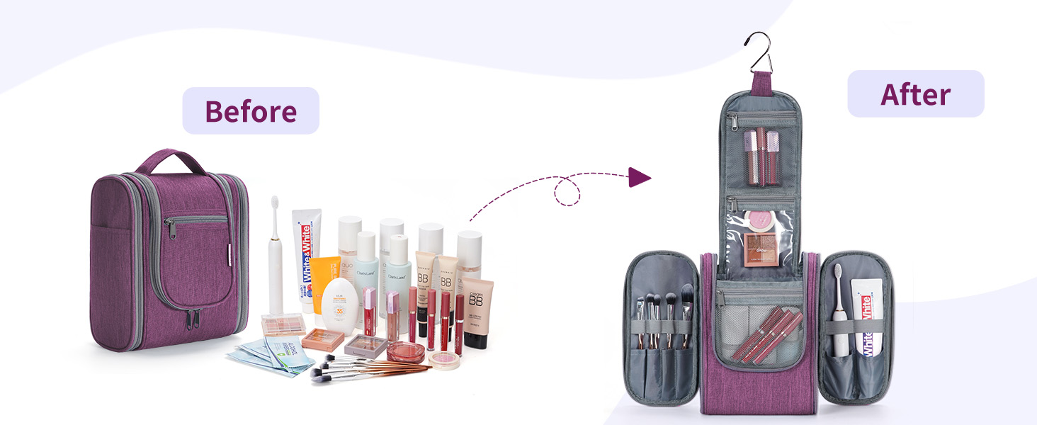 Косметичка для подорожей Narwey Klein: жіноча та чоловіча, для дітей, рожева (компактна)