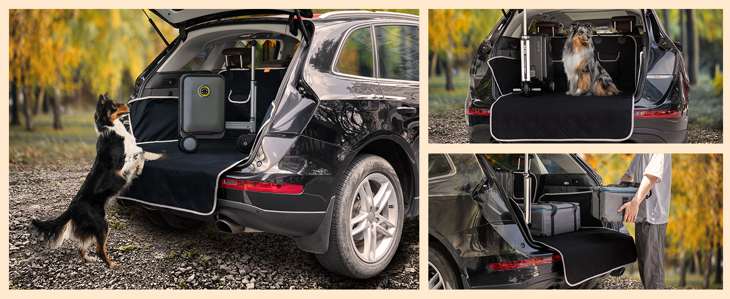 Захист для багажника автомобіля Toozey для собак: стежка, міцна, з бічним захистом та захистом краю вантажного відсіку | Водонепроникний килимок для собак в авто з міцною поверхнею | Захищає від подряпин та шерсті (208 * 138 см)