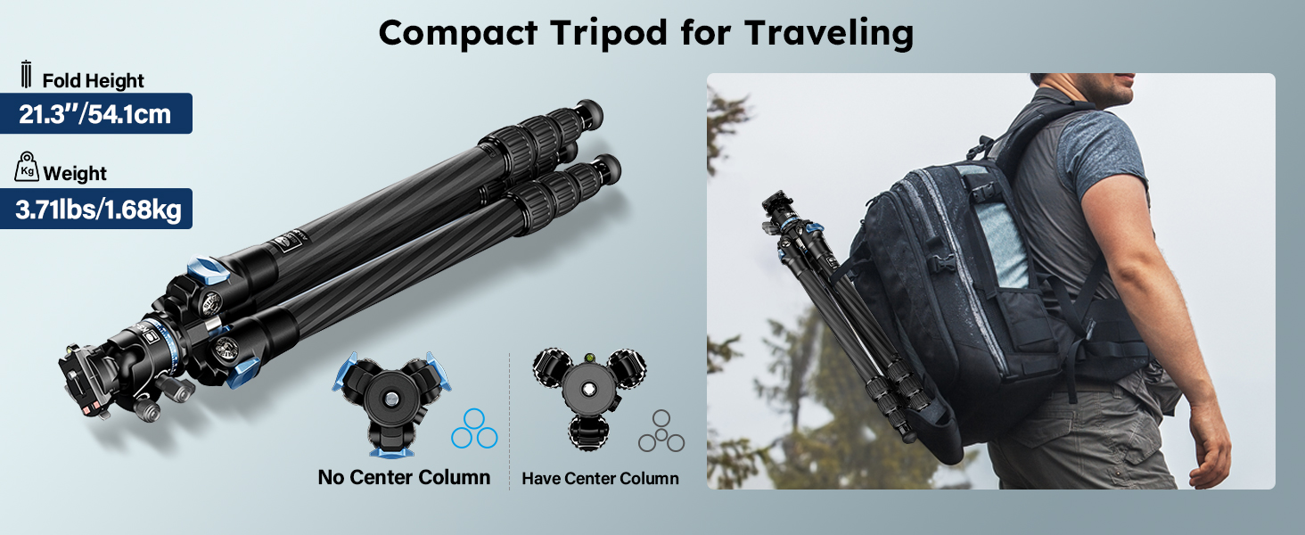 Штатив SIRUI AM-284 з вуглецевого волокна 130 см + Kugelkopf KS-30. Професійний компактний штатив для камери, швидка заміна, вантажопідйомність до 15 кг