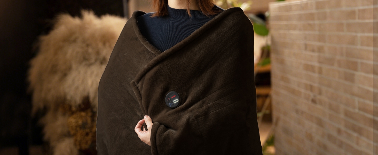 Електрична ковдра GOTCOZY 130x180 см з 10 рівнями нагріву та таймером, рожева