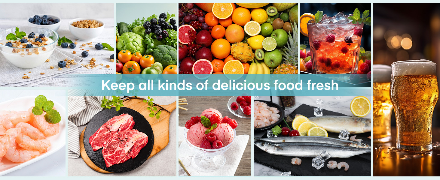 Міні холодильник 46 л з відділенням для льоду, тиха робота 42 дБ, регулювання температури, для кухні, офісу, спальні, готелів та маленьких квартир (колір нержавіюї сталі)