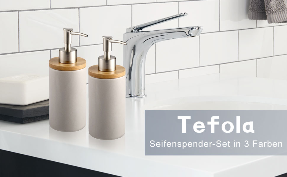 Дозатор для мила з кераміки, 500 мл, з металевим насосом, 2 шт. (сірий)