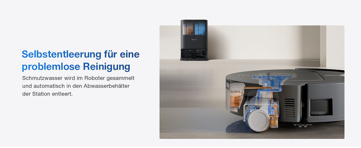 Робот-пилосос ECOVACS DEEBOT T80 Omni з функцією миття підлоги, 18000 Па, OZMO Roller, автоматичне миття моп, ZeroTangle 3.0, миття гарячою водою 40-75°C, чорний