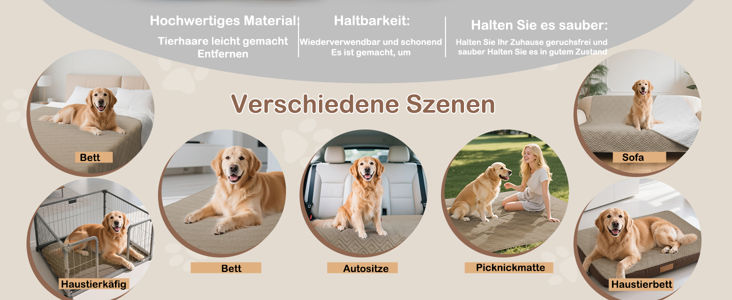 Водонепроникний килимок для собак Gyuro, двосторонній, міцний, для дивану та ліжка, прання дозволено, для собак та котів (Темно-хакі + Хакі, 77 x 178 см)