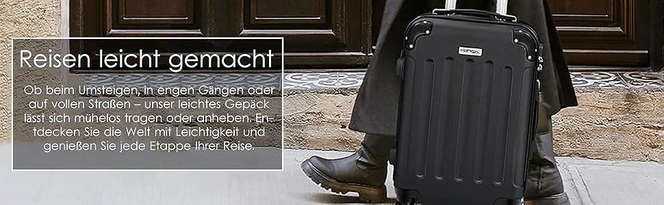 Набір валіз Merish 3шт. з жорстким корпусом, коліщата-двоєколіща, 9 кольорів (включно з чорним)