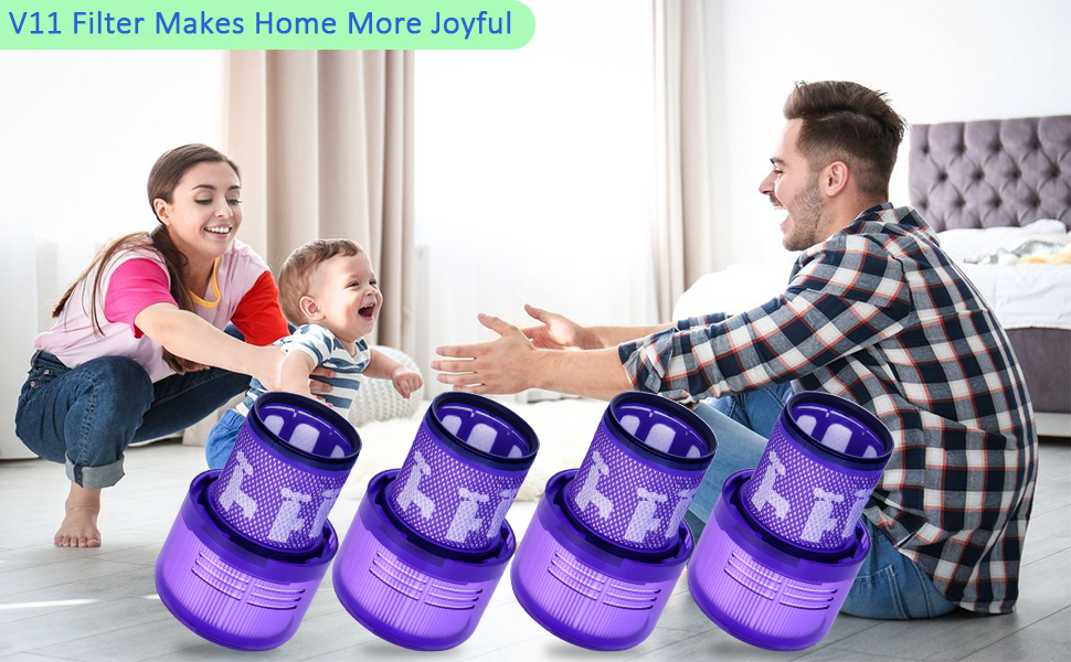 Набір фільтрів для акумуляторного пилососа Dyson V11, V15 (SV14, DV17, SV22) — 4 шт.