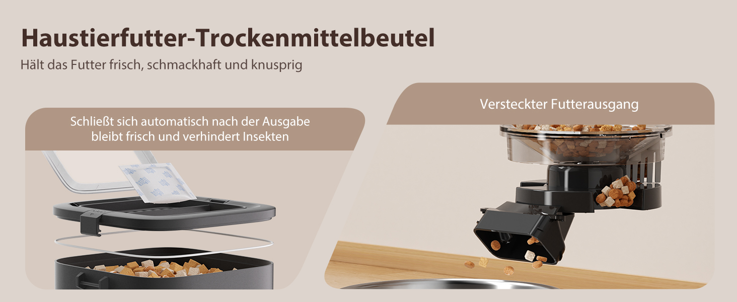 Автоматичний годівниця для котів та собак з Wi-Fi, 5L, керування через додаток, 1-10 прийомів їжі на день