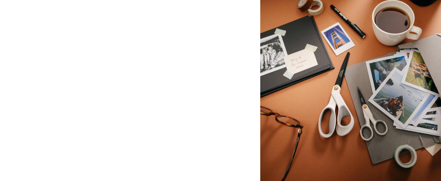Універсальні ножиці Fiskars з антипригарним покриттям титаном, 21 см, нержавіюча сталь, біло-помаранчеві (1004721)