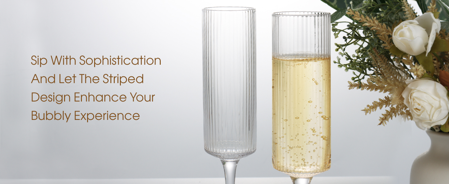 Набір елегантних келихів для шампанського Qulable (2 шт.) - ідеально для вечірок, весілля та ювілеїв