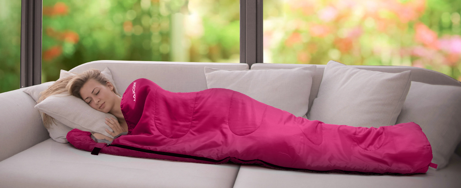 Спальний мішок 3-4 сезони Ultraleicht Mumienschlafsack (800г/1600г) для дорослих - Outdoor, кемпінг, трекінг, відпочинок в приміщенні (Rose-4 сезони)