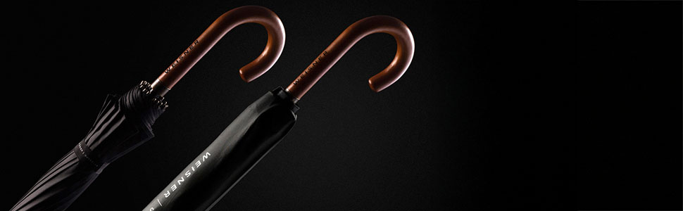 Сонцезахисний парасоль-тент WEISNER CAPITOL PRO – для 2 осіб, діаметр 120 см, 24-ти стійки, дерев'яний руків'я, тефлонове покриття, захист від вітру, з елегантним чохлом