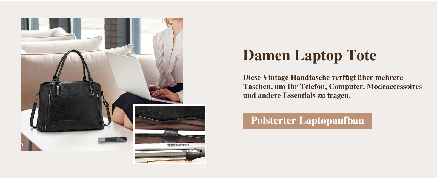 Сумка жіноча VINBAGGE PU шкіра шопер Vintage чорна для офісу та щодня