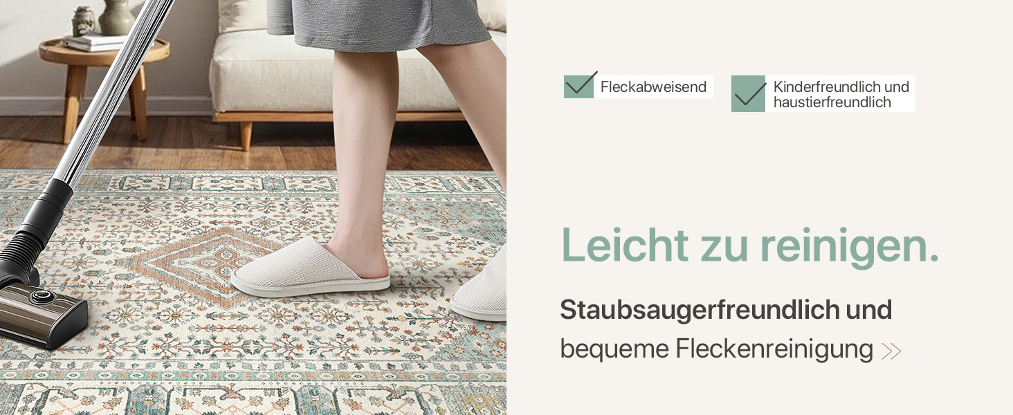 Килим GENIMO Boho Vintage 160x230 см, короткий ворс, антиковзаючі, для вітальні, спальні, їдальні, офісу, салатовий, геометричний, прямокутний