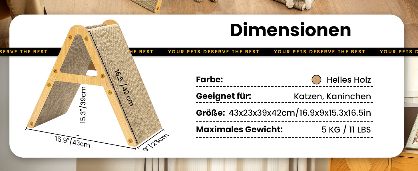 Кігтеточка для котів з коробкою та 4 змінними шарами з картону - велика кігтеточка з міцного гофрокартону, двосторонні шари з картону з наклейками - місце для відпочинку котів у квартирі, захист меблів. Велика коробка для котів + 4 кігтеточки + наклейки (Велика, A-Frame)