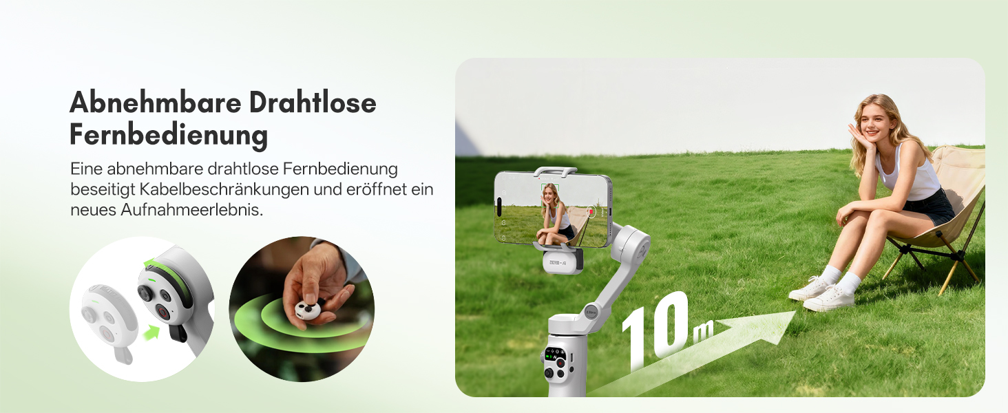 ZHIYUN Smooth Q5 Ultra Combo: Стабілізатор для смартфона з AI-трекінгом, керуванням голосом, пультом ДУ та світлом, 13.5год роботи, 3-осьовий