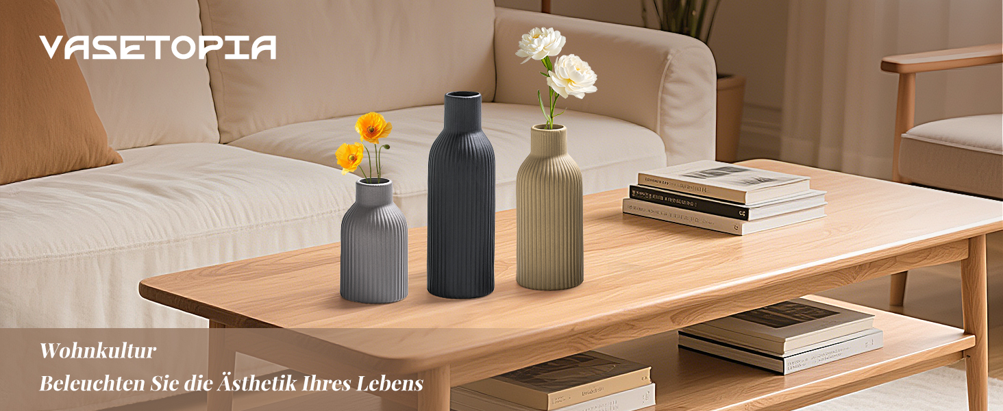 Керамічні вази 3 шт., Сучасний мінімалізм, декор для дому, вази для пампасних трав, вітальня (Хакі/Чорний/Сірий)