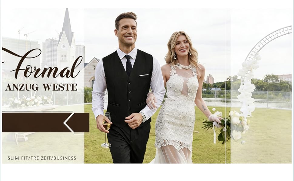 Чоловічий піджак-жилет Business Weste Slim Fit, чорний/сірий, великі розміри, V-подібний виріз, для офісу та роботи