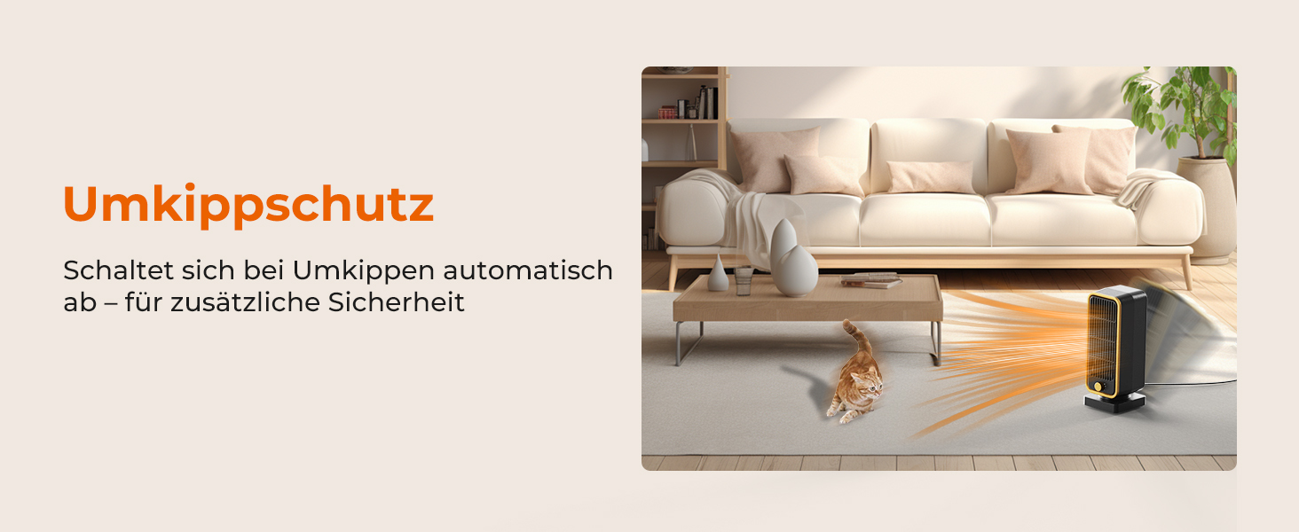 Електричний обігрівач PTC: тихий, енергоефективний, 900W, 3 режими, захист від перегріву та перекидання, для кімнат та спалень, чорний