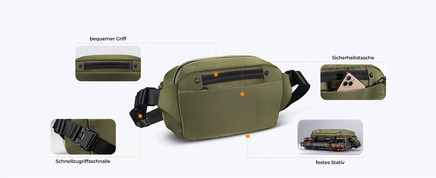 Рюкзак для камери K&F CONCEPT, сумка через плече, квадратна сумка для фотографів, сумісний з Canon/Nikon/Sony/DJI Mavic, зелений (M)