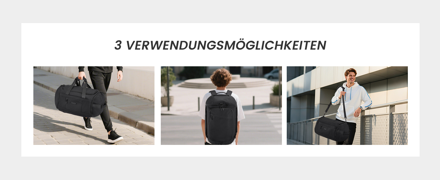 Спортивна сумка LOVEVOOK: велика, водонепроникна, з відділенням для взуття, 45L, 51x28x32 см