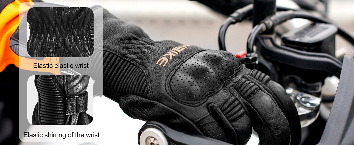 Зимові мотоциклетні рукавички INBIKE з сертифікатом CE, 100% козячої шкіри, утеплені Thinsulate 250г/м², модель IM863
