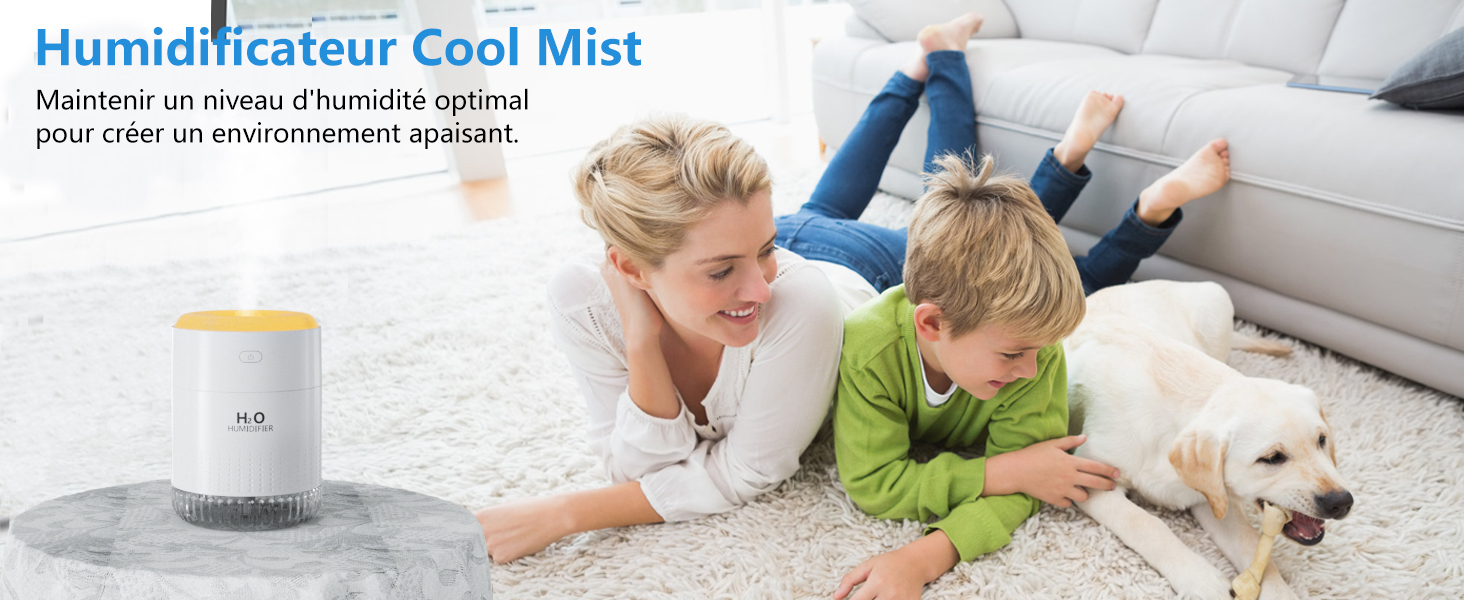 Зволожувач повітря Mini USB з LED-підсвіткою та регулюванням, для спальні, кімнати дитини, офісу, немовлят (зелений)