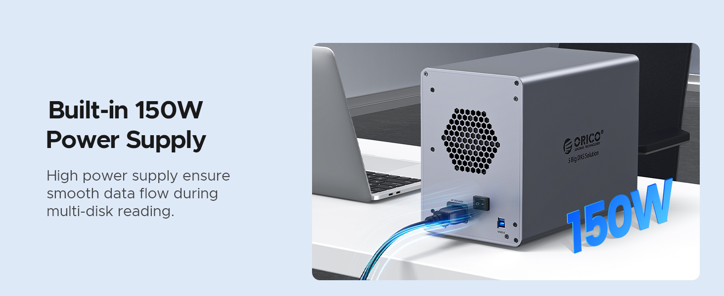 Зовнішній HDD-корпус ORICO 9858U3 для 5 жорстких дисків 3.5