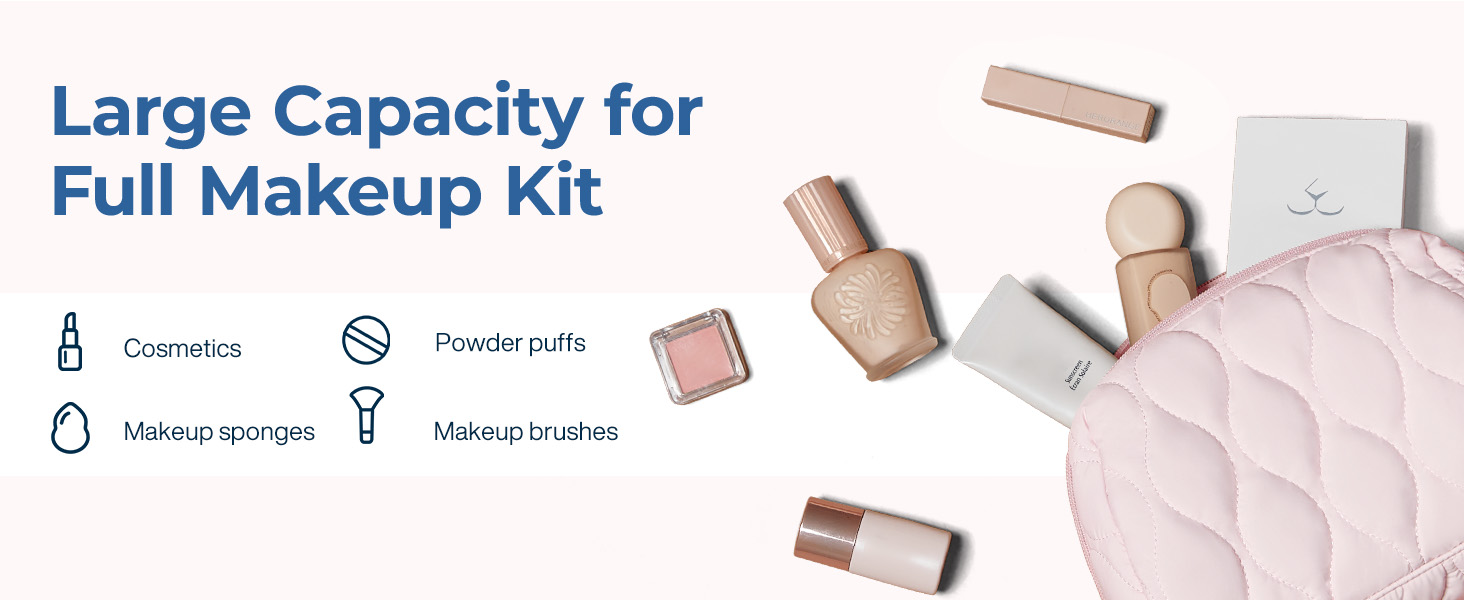 Сумка для косметики BAGSMART: органайзер для макіяжу, туалетні аксесуари, подорожі, бежевий