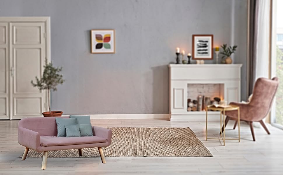 Диванчик для собак Chicago | Водостійкий лежак для собак маленьких та середніх порід | Макс. вага 50 кг | З міцної деревини | Виготовлено в ЄС | Розміри: 103x57x50 см | Сумка для відходів (рожева)