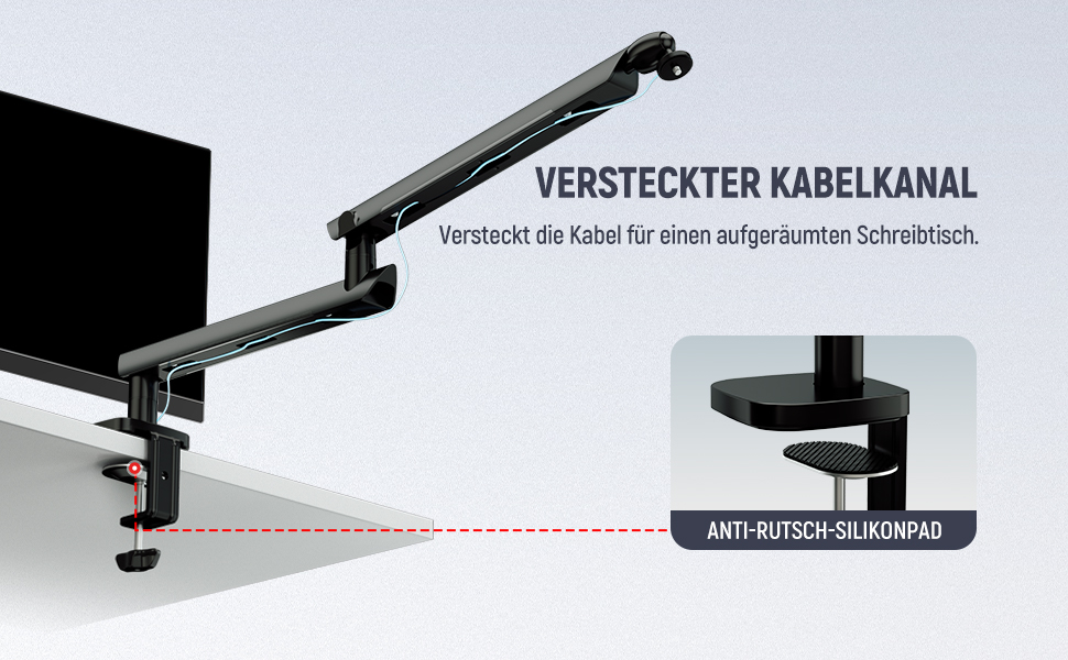 NEEWER Тримач для мікрофона MS007 – регульований кріплення на стіл з демпфером, 360° обертання, для подкастів, ігор, стрімінгу та дзвінків