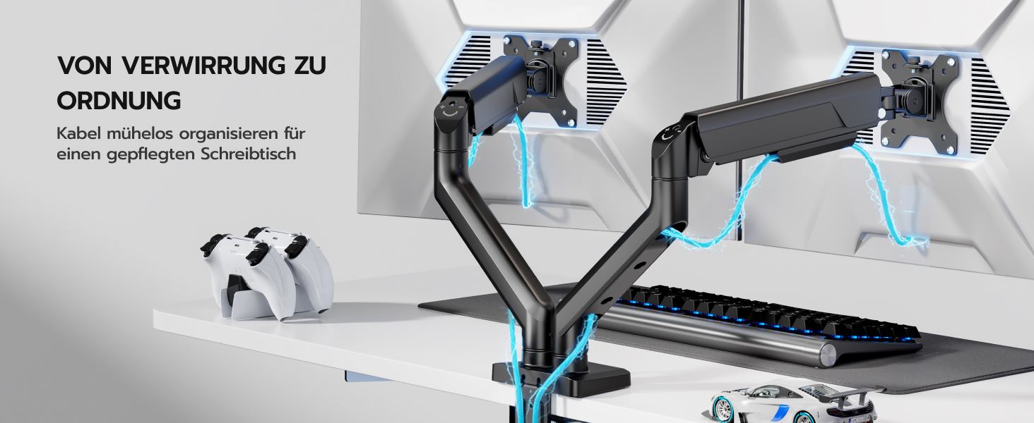 Кронштейн для монітора ARES WING для плоских та вигнутих екранів 17-40