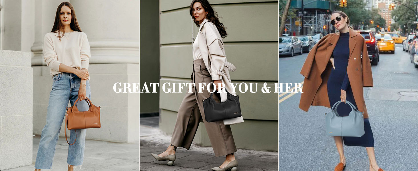 Сумка жіноча BOSTANTEN шкіряна шопер Hobo через плече з регульованим ременем, коричнева