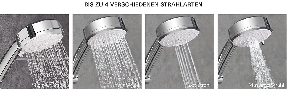 Grohe Tempesta 100 Shower and Shower System, Chrome, 27597001 (Shower rod set 900mm, 3 spray patterns, Chrome)