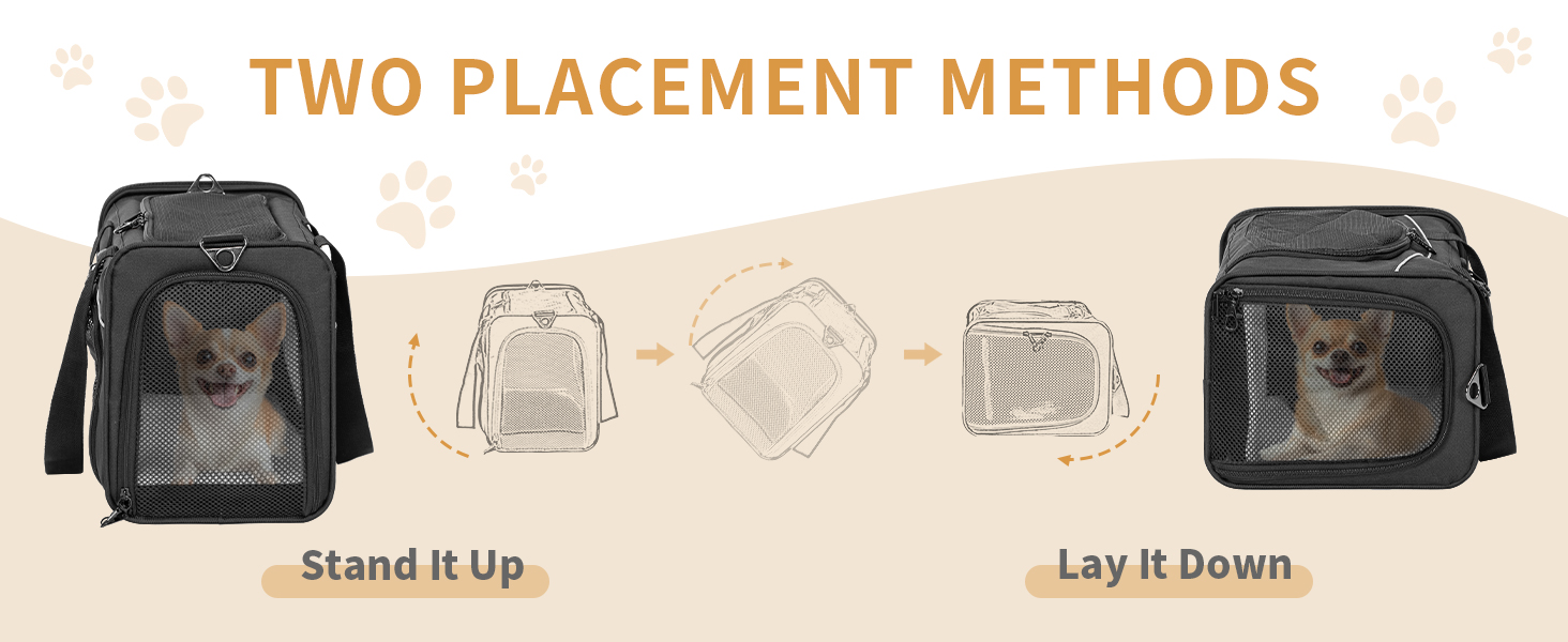 Транспортна сумка для кота та собаки Petsfit | Авіапереліт, авто та поїзд | Чорний, середній