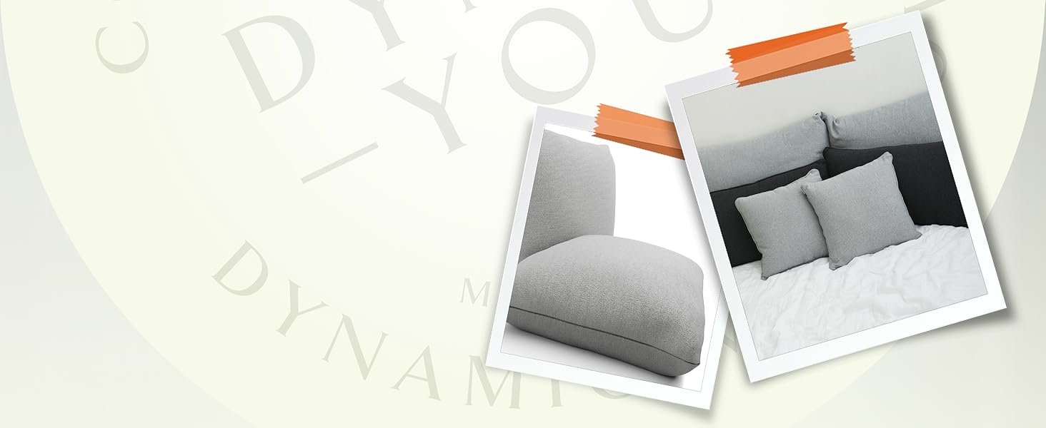 Декоративні подушки DYNMC you з наповнювачем і чохлом, 40x40 см, чорні, 2 шт, OekoTex, для дивана та софи, багато наповнювача, сірі, 60x80 см, 2 шт